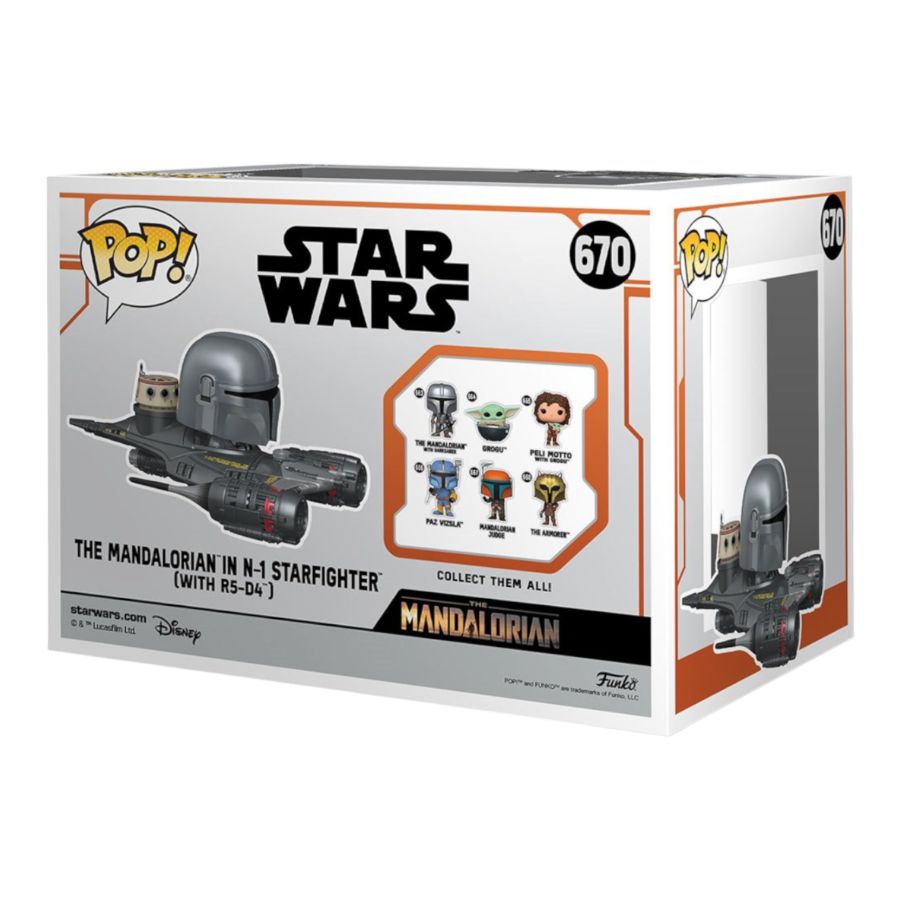 Star Wars: Mandalorian - Mandalorian in N-1 Starfighter & R5-D4 Pop ...