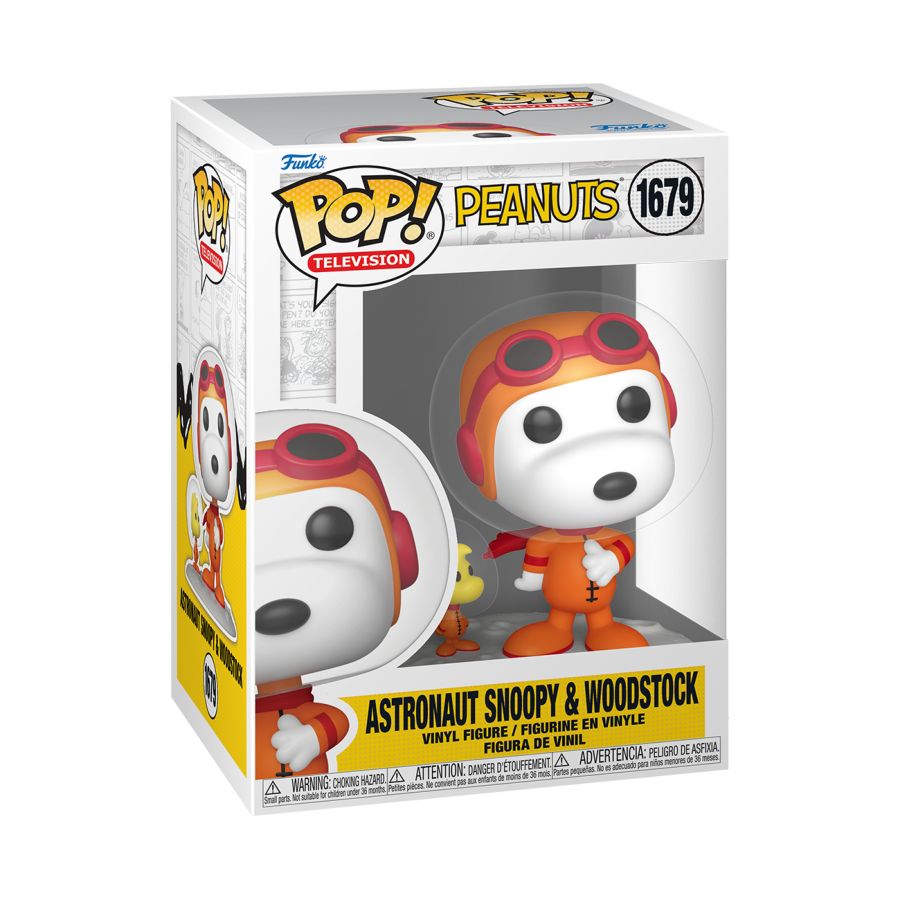 Peanuts - Astronaut Snoopy with Woodstock Pop! Vinyl | Ikon Collectables