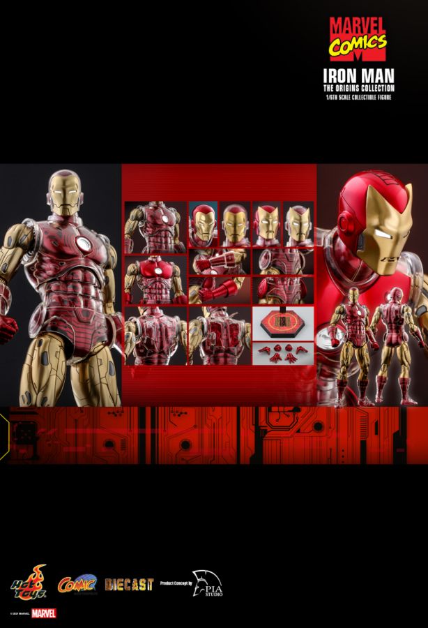 Hot toys - Iron Man Deluxe - Marvel The Origins Collection Comic