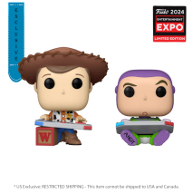 Toy Story - Woody & Buzz Gaming C2E2 2024 US Exclusive Pop! Vinyl 2 Pack [RS]