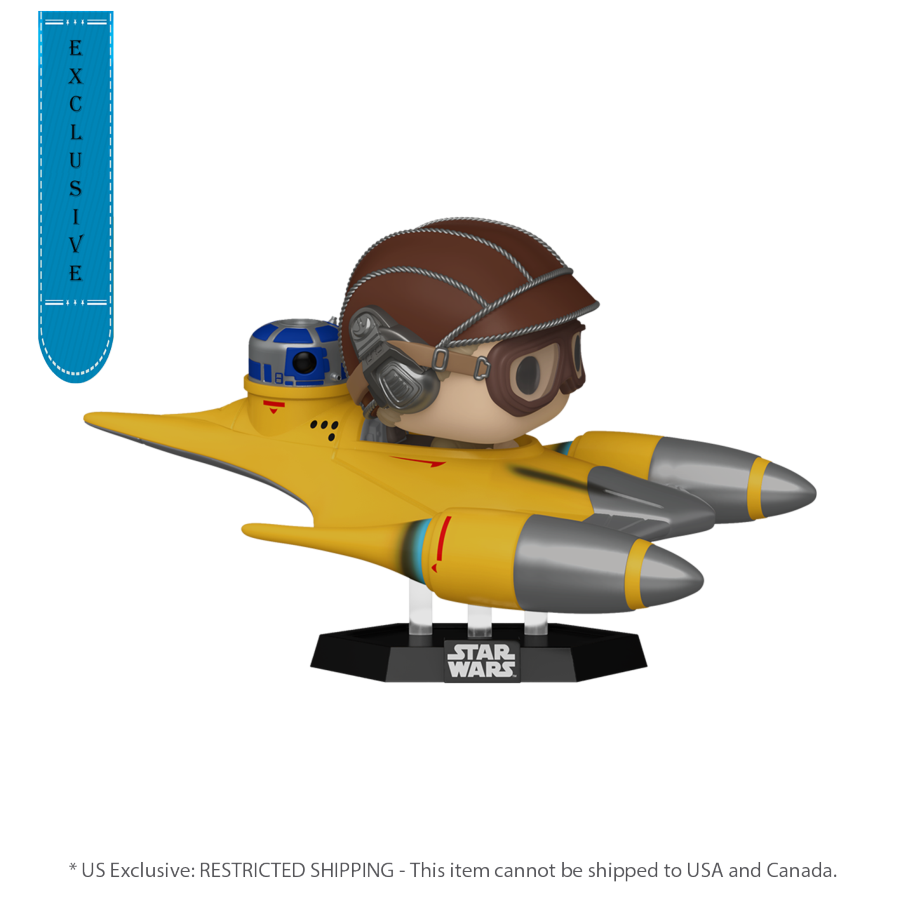 Star Wars - Anakin Skywalker in Naboo Starfighter (with R2-D2) US Exclusive Pop! Ride [RS]