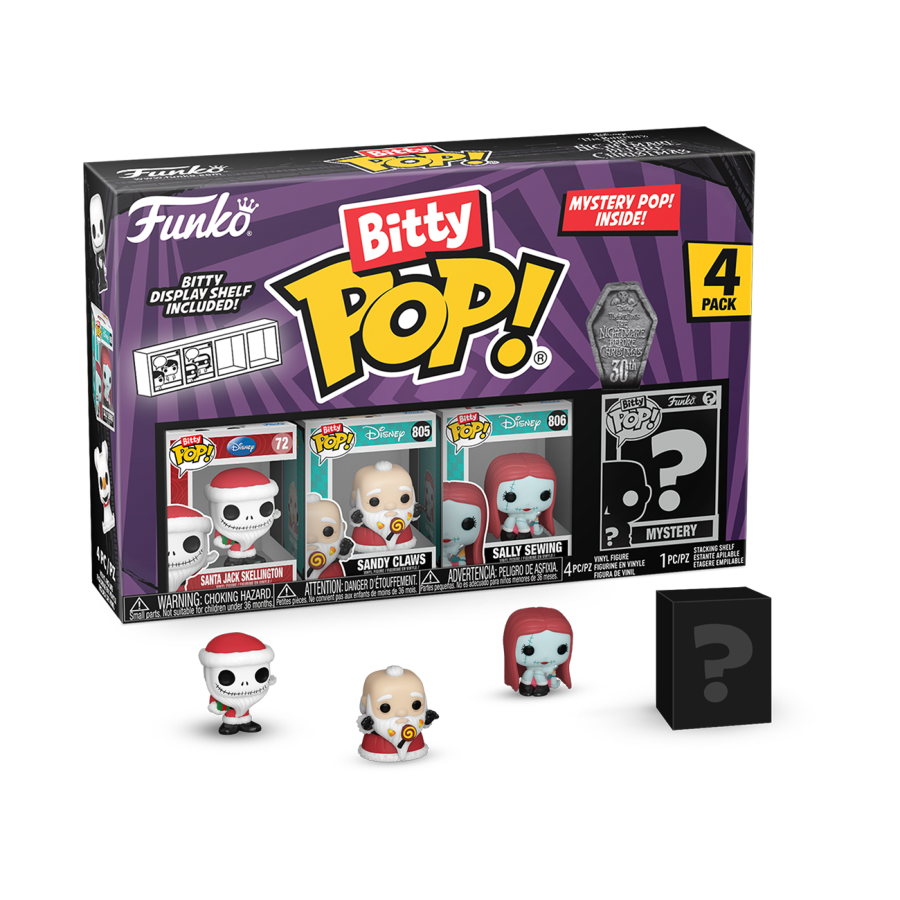 The Nightmare Before Christmas - Santa Jack Bitty Pop! 4-Pack