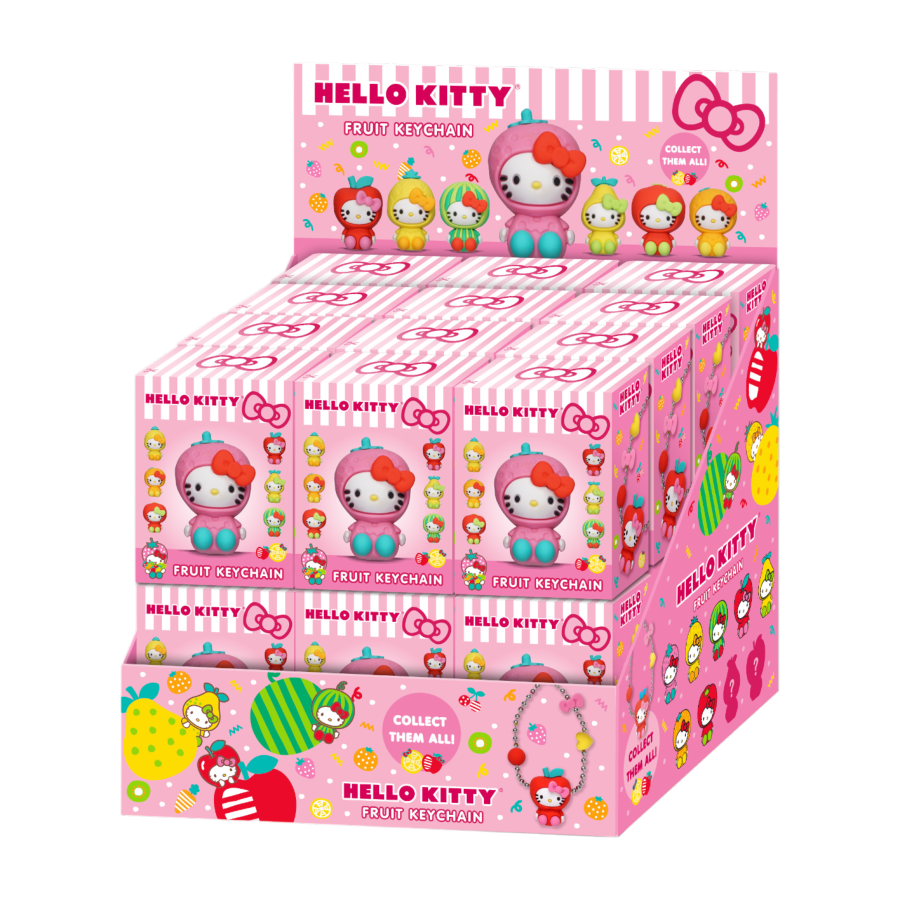 Hello Kitty - 3D Foam Bag Clips Fruits 24ct CDU