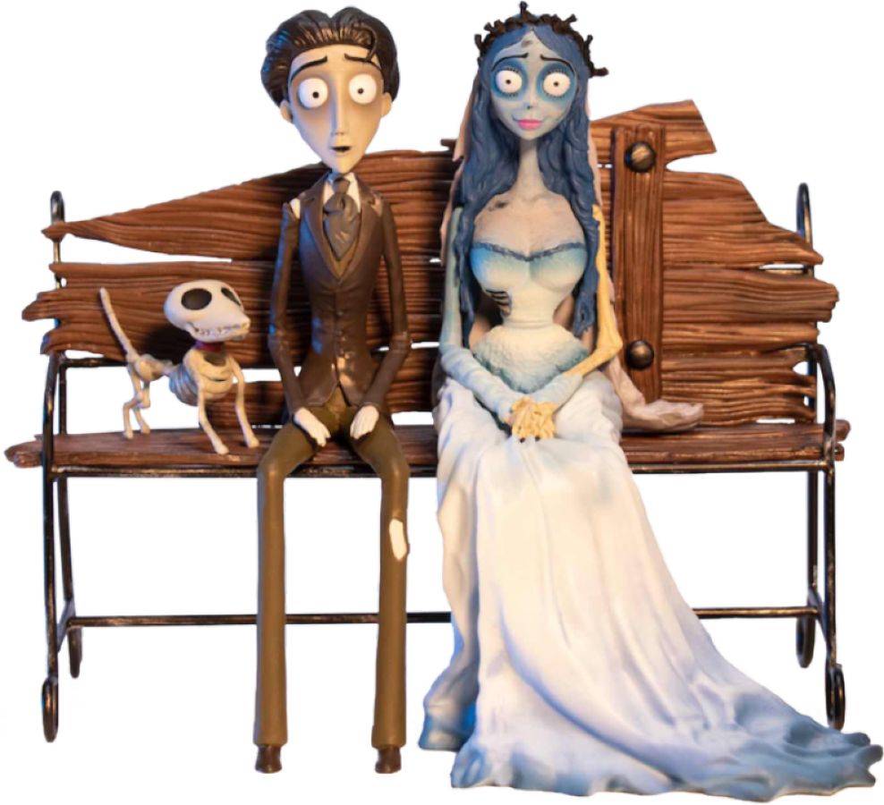 Corpse Bride Victor And Emily On Bench Scale Figure Set Ikon Collectables